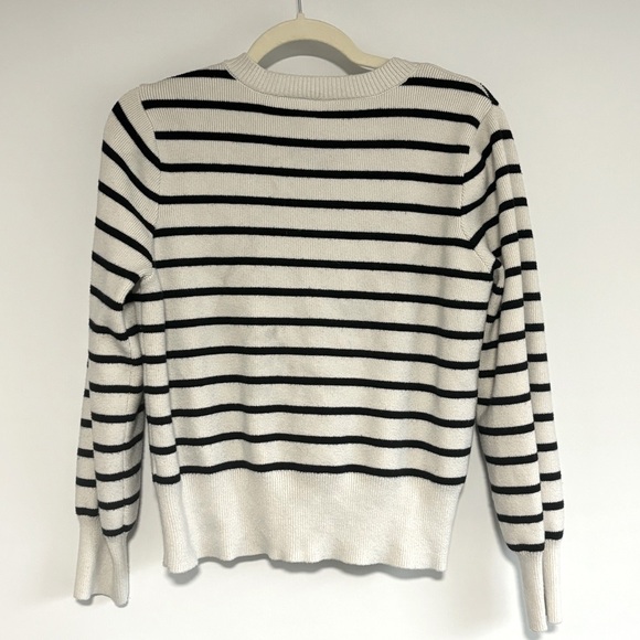 CYRUS striped cardigan with gold buttons - Picture 3 of 3